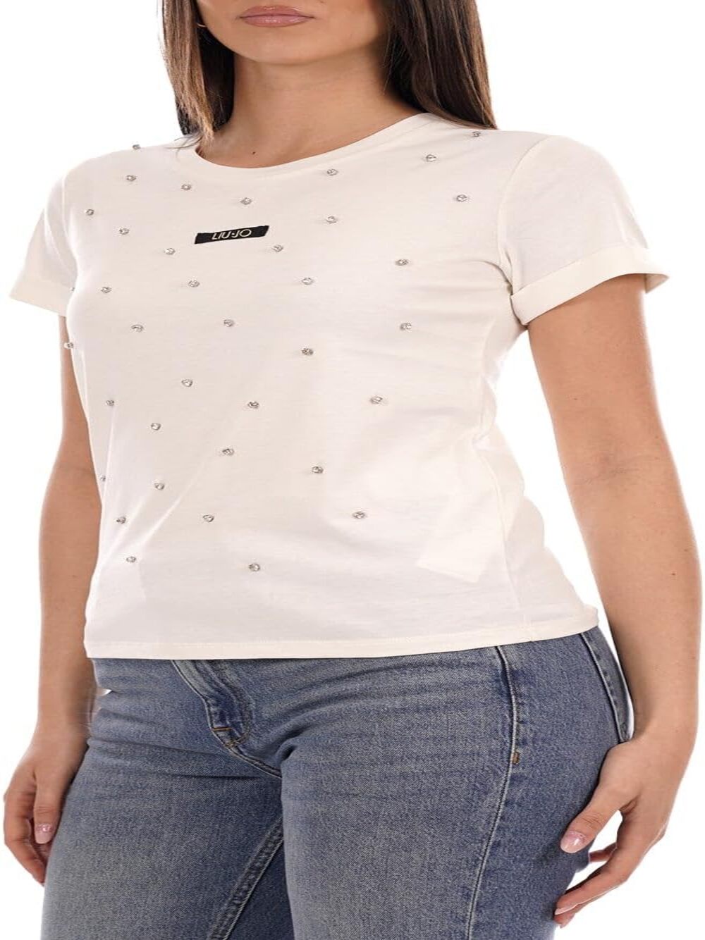 Liu Jo T-shirt Donna Mod. TA6157 JS923 M9223 Panna