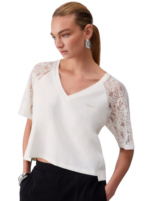 Liu Jo T-shirt Donna Mod. TA6160 JS923 10105 Bianco