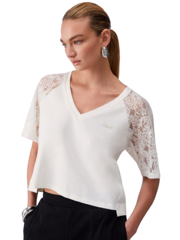 Liu Jo T-shirt Donna Mod. TA6160 JS923 10105 Bianco