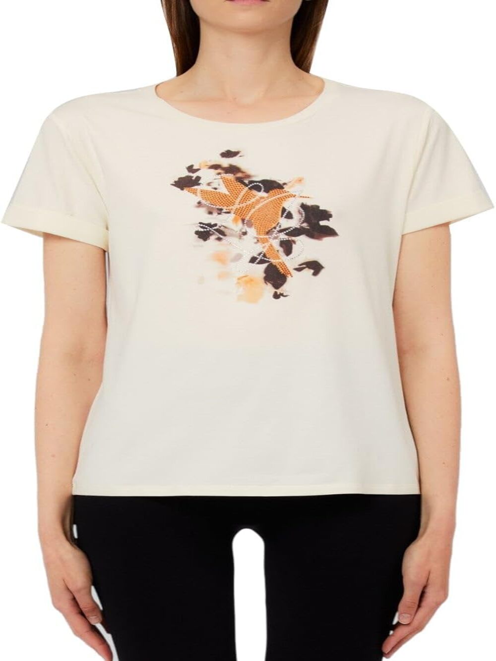 Liu Jo T-shirt Donna Mod. TA6163 JS003 P9207 Panna