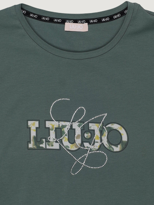Liu Jo T-shirt Donna Mod. TA6163 JS003 P9313 Verde