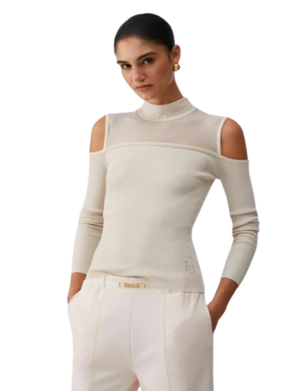 Liu Jo Maglia Donna Mod. TA6243 MS49I A4378 Panna