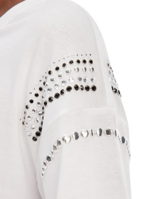 Liu Jo white T-shirt Donna Mod. WA6128 JS904 P9319 Bianco