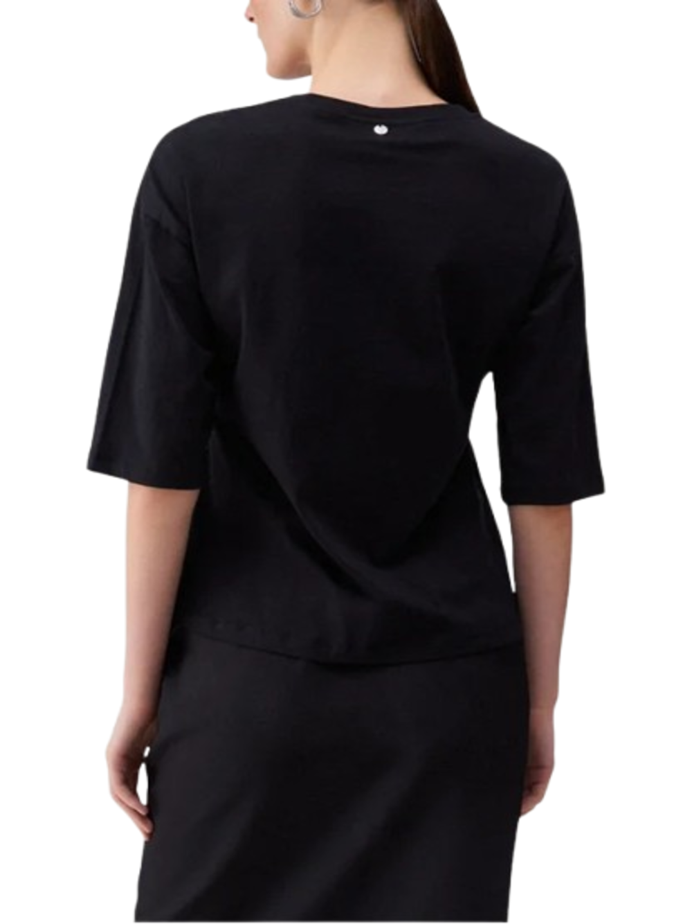 Liu Jo white T-shirt Donna Mod. WA6128 JS904 P9320 Nero