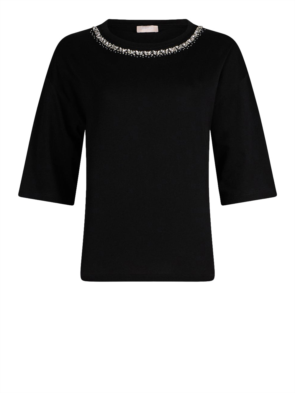 Liu Jo white T-shirt Donna Mod. WA6128 JS904 P9320 Nero