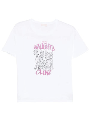 Liu Jo white T-shirt Donna Mod. WA6132 JS923 P9265 Bianco