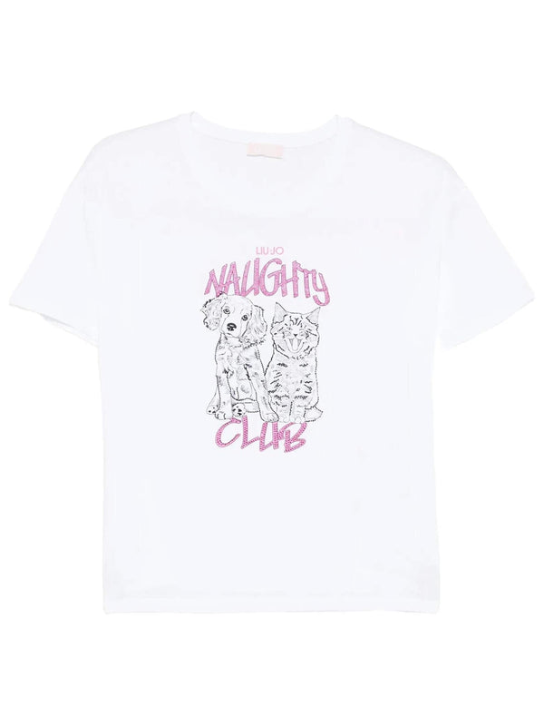 Liu Jo white T-shirt Donna Mod. WA6132 JS923 P9265 Bianco