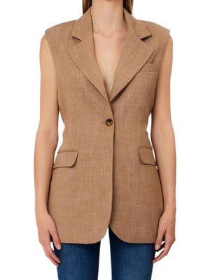 Liu Jo white Gilet Donna Mod. WA6165 T332A 02153 Biscotto