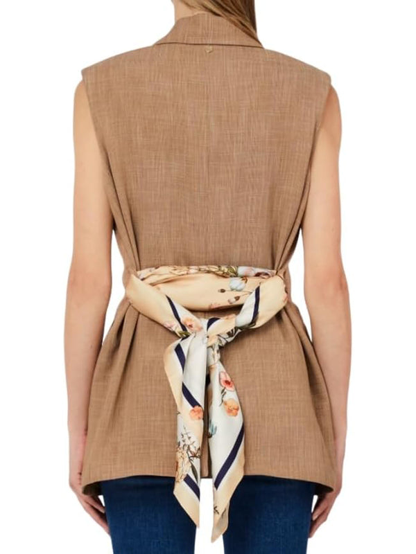 Liu Jo white Gilet Donna Mod. WA6165 T332A 02153 Biscotto