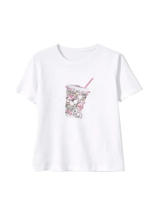 Liu Jo white T-shirt Donna Mod. WA6237 JS923 P9331 Bianco