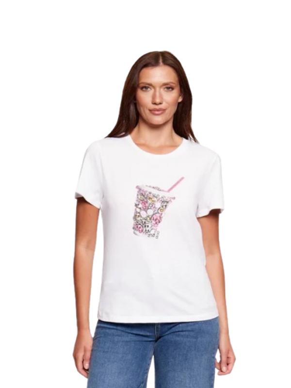 Liu Jo white T-shirt Donna Mod. WA6237 JS923 P9331 Bianco