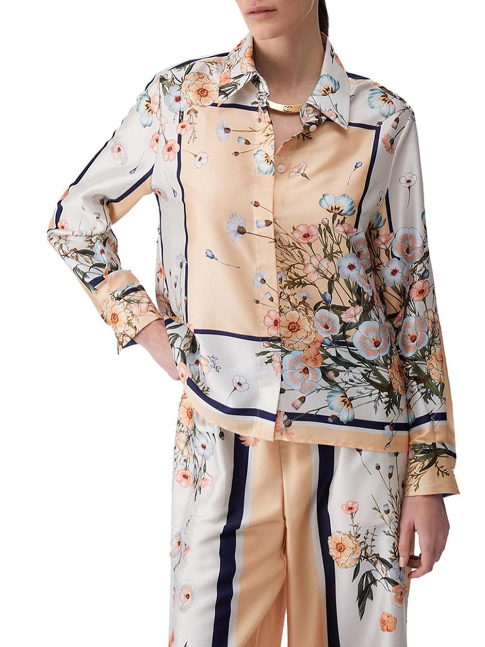 Liu Jo white Camicia Manica Lunga Donna Mod. WA6357 T2555 P9547 Fantasia