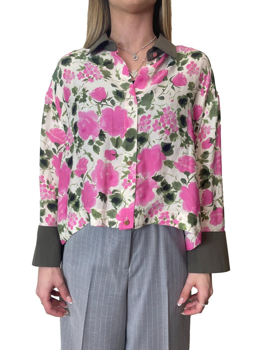 Liu Jo white Camicia Manica Lunga Donna Mod. WA6381 T434A P9382 Fantasia