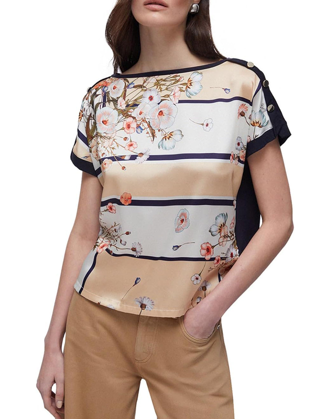 Liu Jo white T-shirt Donna Mod. WA6437 J6308 P9466 Fantasia