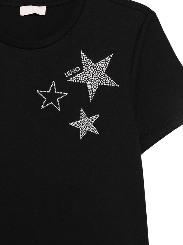 Liu Jo white T-shirt Donna Mod. WA6491 JS923 P9354 Nero