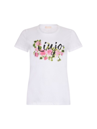Liu Jo white T-shirt Donna Mod. WA6493 JS923 P9603 Bianco