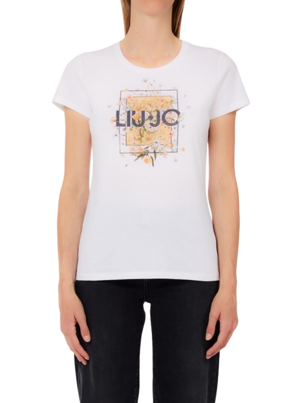 Liu Jo white T-shirt Donna Mod. WA6493 JS923 P9604 Bianco