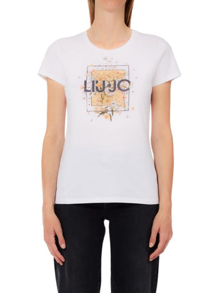 Liu Jo white T-shirt Donna Mod. WA6493 JS923 P9604 Bianco