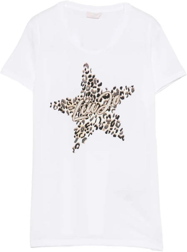 Liu Jo white T-shirt Donna Mod. WA6493 JS923 P9656 Bianco