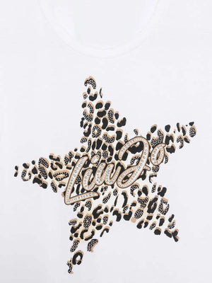 Liu Jo white T-shirt Donna Mod. WA6493 JS923 P9656 Bianco
