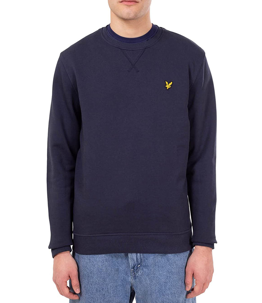 Lyle & Scott Felpa Girocollo Crew Neck Sweatshirt Uomo Mod. ML424VOG Z271 Dark navy