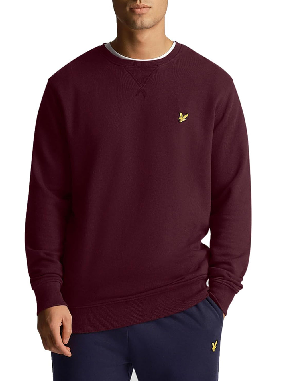 Lyle & Scott Felpa Girocollo Uomo Mod. ML424V Z562 Bordeau