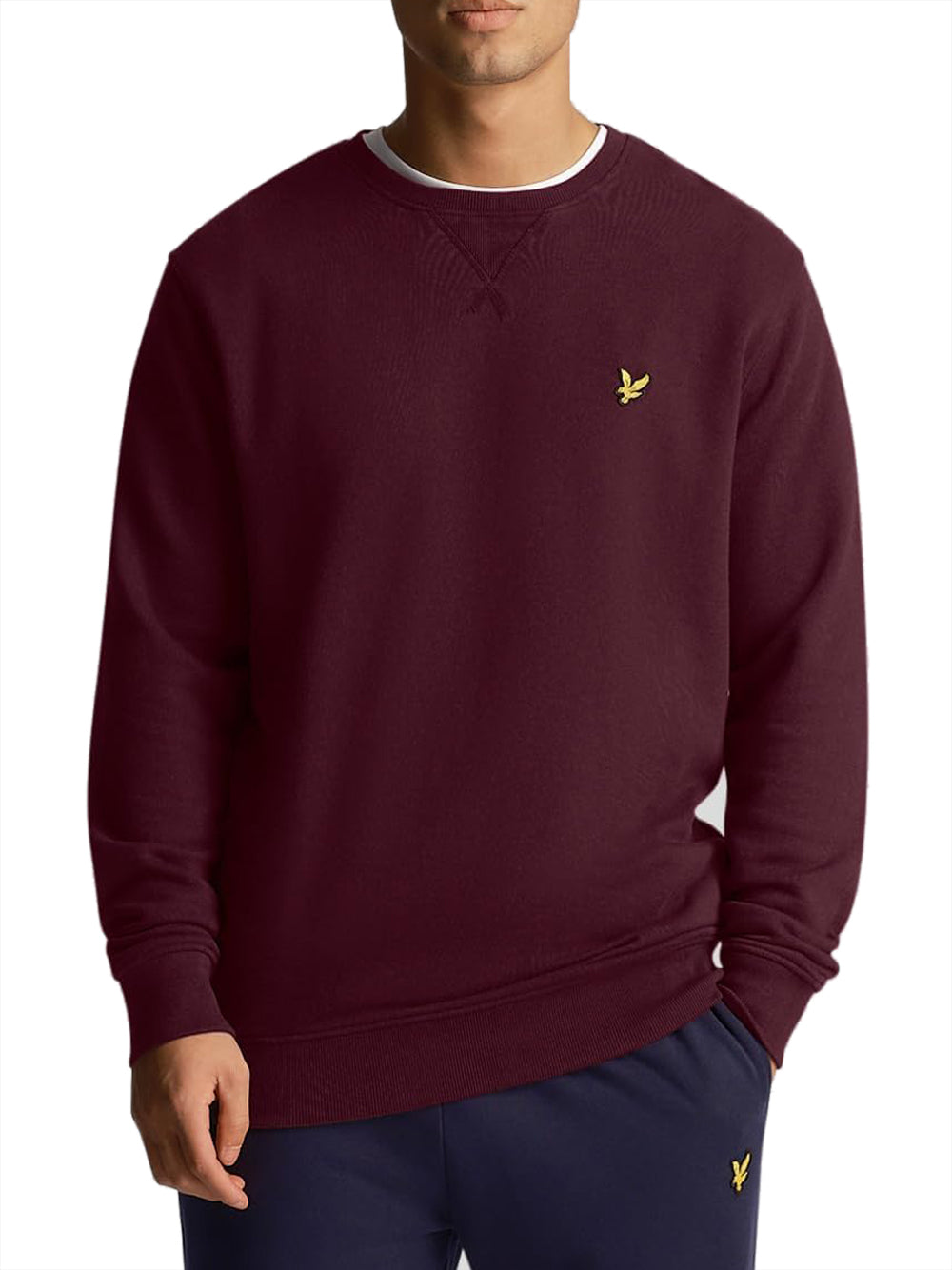 Lyle & Scott Felpa Girocollo Uomo Mod. ML424V Z562 Bordeau