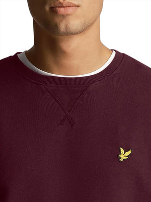 Lyle & Scott Felpa Girocollo Uomo Mod. ML424V Z562 Bordeau