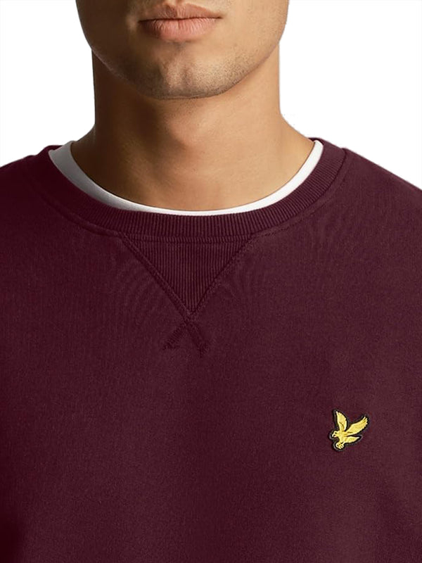 Lyle & Scott Felpa Girocollo Uomo Mod. ML424V Z562 Bordeau