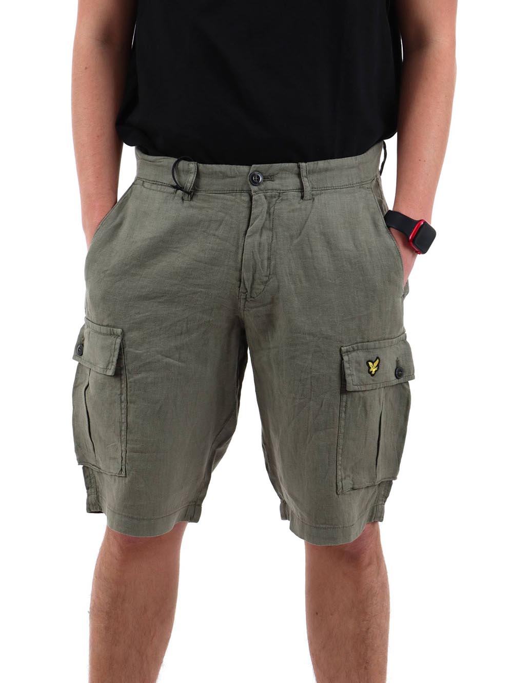 Lyle & Scott Bermuda Uomo Mod. SH1819ITA LINO 009 Salvia