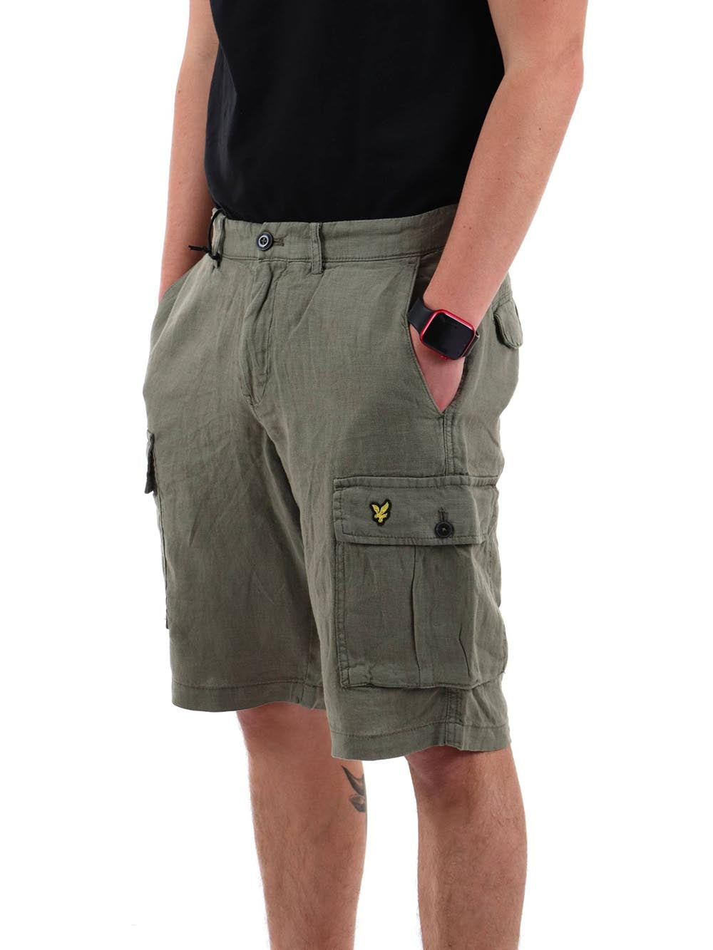 Lyle & Scott Bermuda Uomo Mod. SH1819ITA LINO 009 Salvia