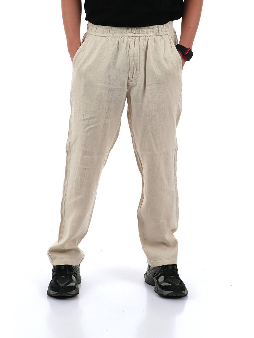 Lyle & Scott Pantalone Uomo Mod. SW1801ITA LINO 777 Ecru