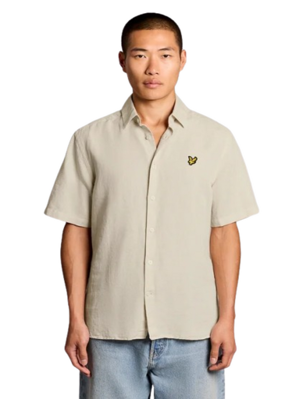 Lyle & Scott Camicia m/c Uomo Mod. SW2411V M/LINO W870 Beige