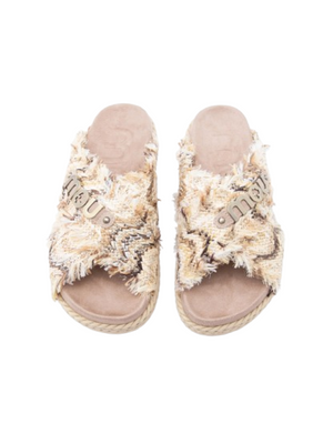 Mou Ciabatta Donna Mod. SW451011K CRISS-CROSS FRTER Beige