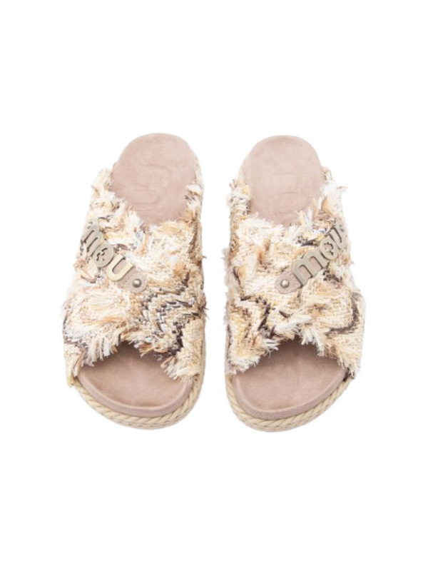 Mou Ciabatta Donna Mod. SW451011K CRISS-CROSS FRTER Beige