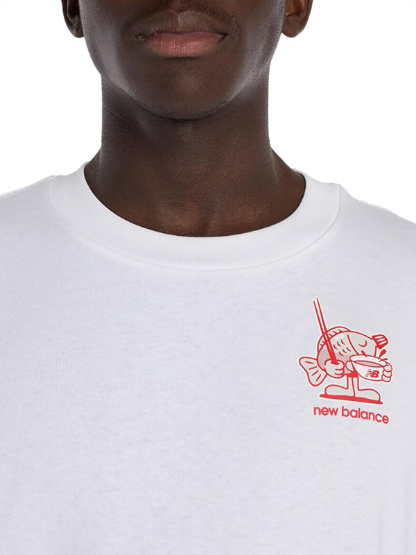 New Balance T-shirt Uomo Mod. MT61H51D WT Bianco
