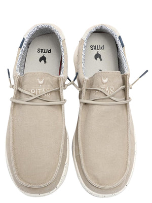 Pitas Scarpa Uomo Mod. NIAS CANVAS BEIGE Beige
