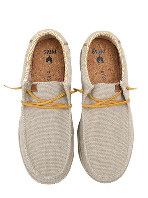 Pitas Scarpa Uomo Mod. WP150STEVE CANVAS BEIGE Beige