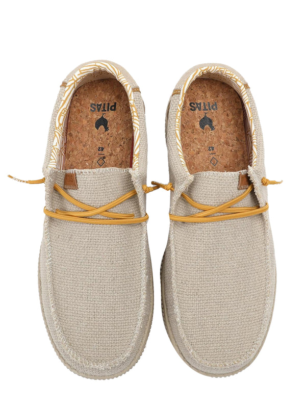 Pitas Scarpa Uomo Mod. WP150STEVE CANVAS BEIGE Beige