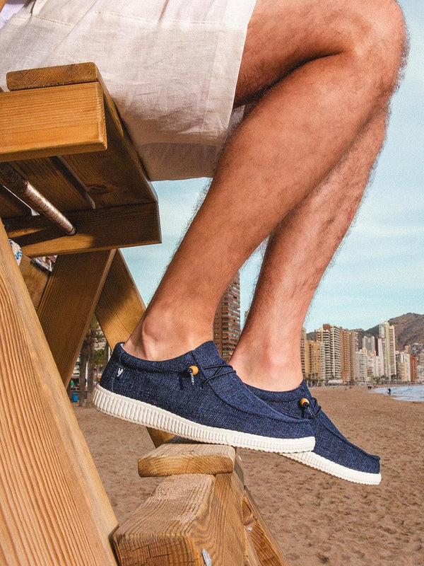 Pitas Scarpa Uomo Mod. WP150WALLABY W-CANVAS Blu