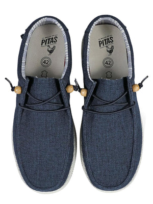 Pitas Scarpa Uomo Mod. WP150WALLABY W-CANVAS Blu