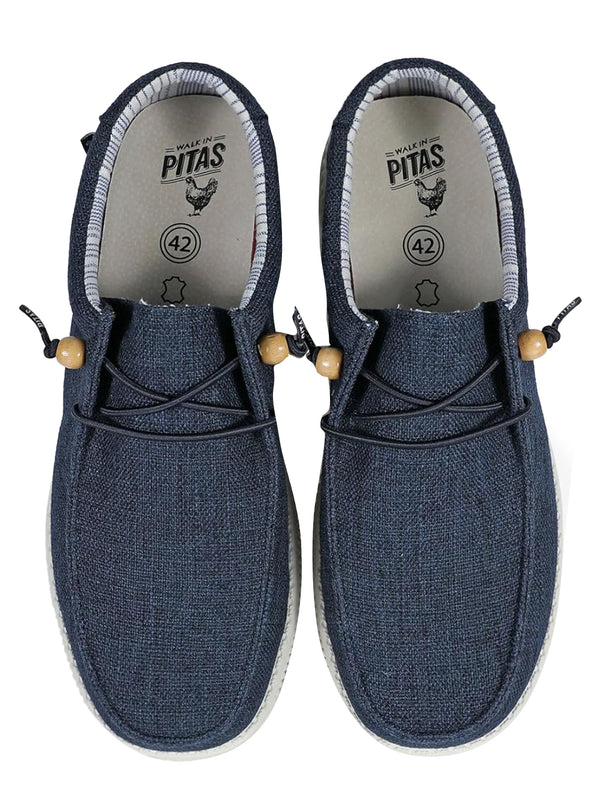 Pitas Scarpa Uomo Mod. WP150WALLABY W-CANVAS Blu
