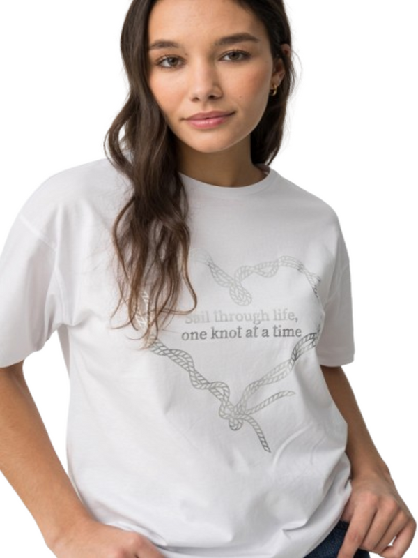 Tiffosi T-shirt Donna Mod. 10064537 MAIZENA_10 001 Bianco