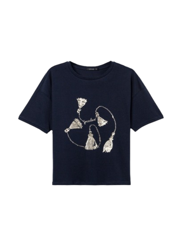 Tiffosi T-shirt Donna Mod. 10064537 MAIZENA_10 798 Lyons blue