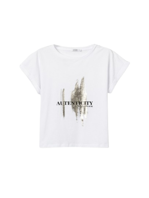 Tiffosi T-shirt Donna Mod. 10064704 NOTE 001 Bianco
