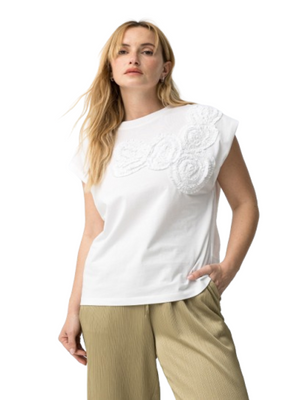 Tiffosi T-shirt Donna Mod. 10064792 DRAGONAIR 001 Bianco
