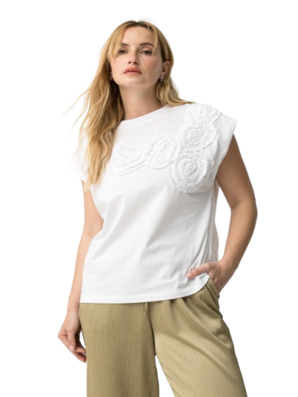 Tiffosi T-shirt Donna Mod. 10064792 DRAGONAIR 001 Bianco