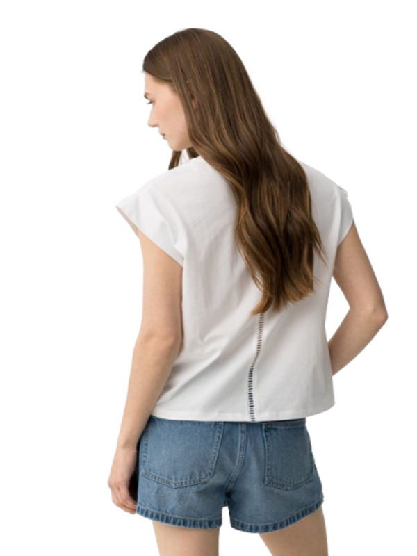 Tiffosi T-shirt Donna Mod. 10064802 BLISSEY 001 Bianco