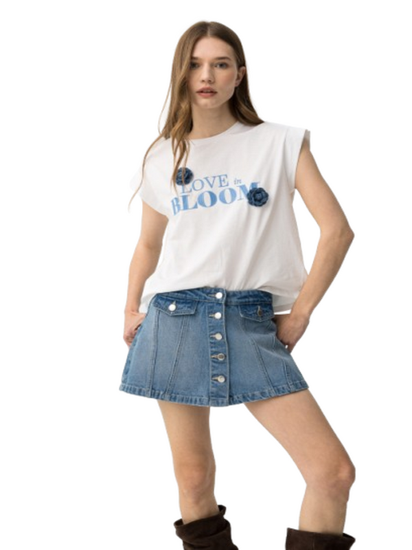 Tiffosi T-shirt Donna Mod. 10064802 BLISSEY 001 Bianco