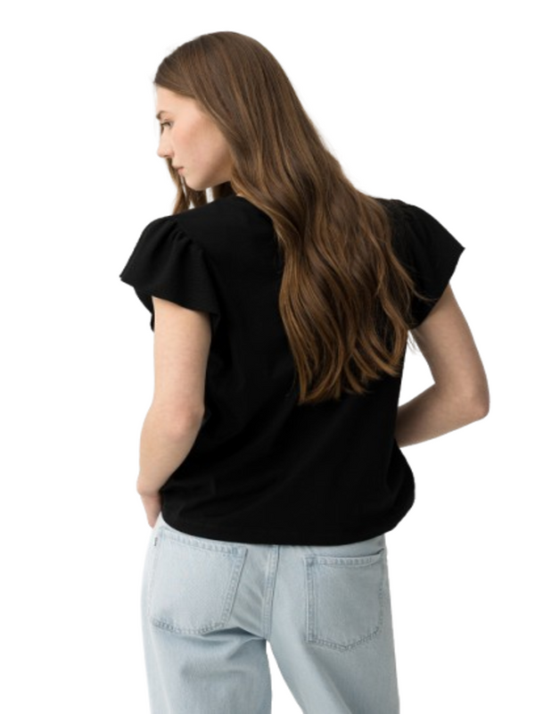 Tiffosi T-shirt Donna Mod. 10064823 KIRA_21 000 Nero